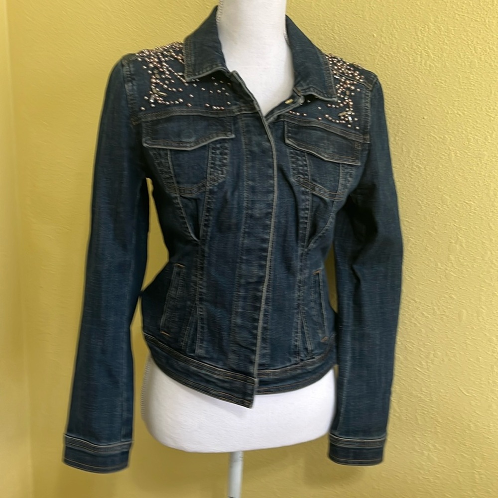 White House black market, jean jacket size small